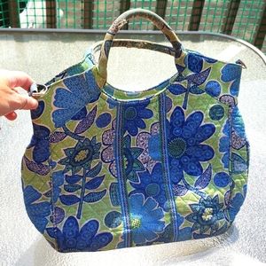 Vera Bradley blue and green floral purse